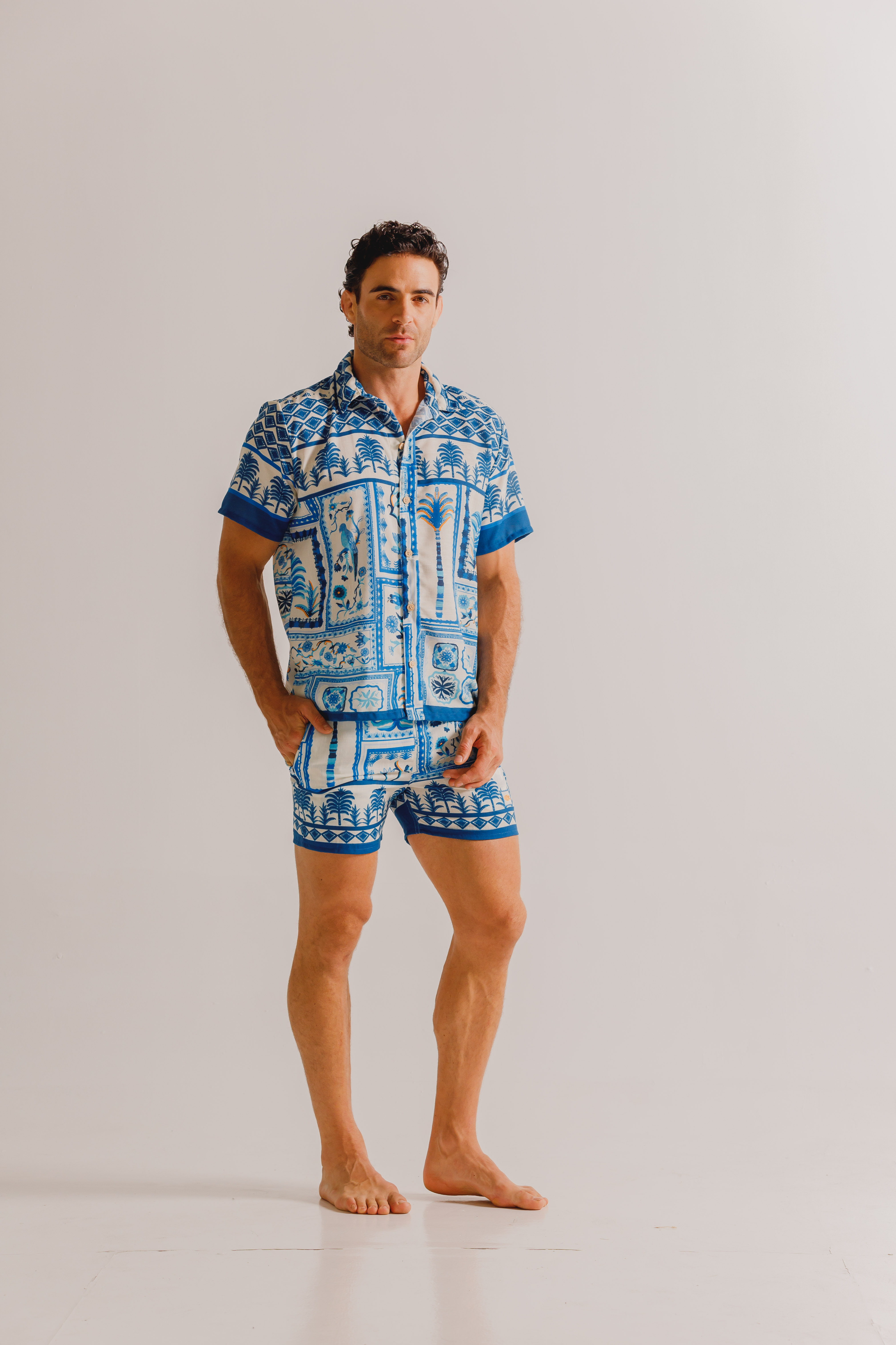 Camisa Hombre Rosetta Azul – foto 4